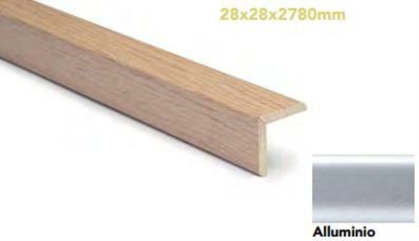 PARASPIGOLO MDF 28x28x2780 ALLUMINIO