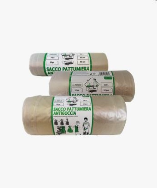 SACCHI X PATTUMIERA 72X110 PZ.10 AMBRA