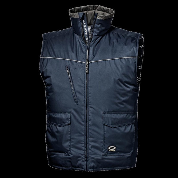 GILET HARRYS BLU NAVY S ZIP AL PETTO E TASCHE