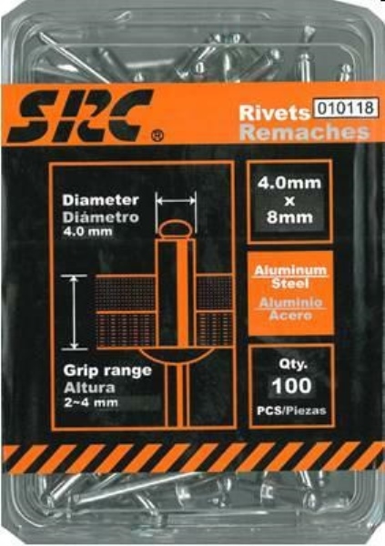 RIVETTI BLISTER 4X16 PZ 100