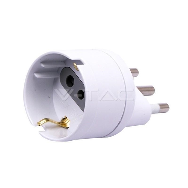 ADATTATORE SCHUKO 16A 2P+T BIANCO