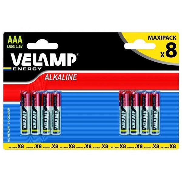 BATTERIA MINISTILO VARTA ALKALINA BL.8 velamp aaa 1,5v