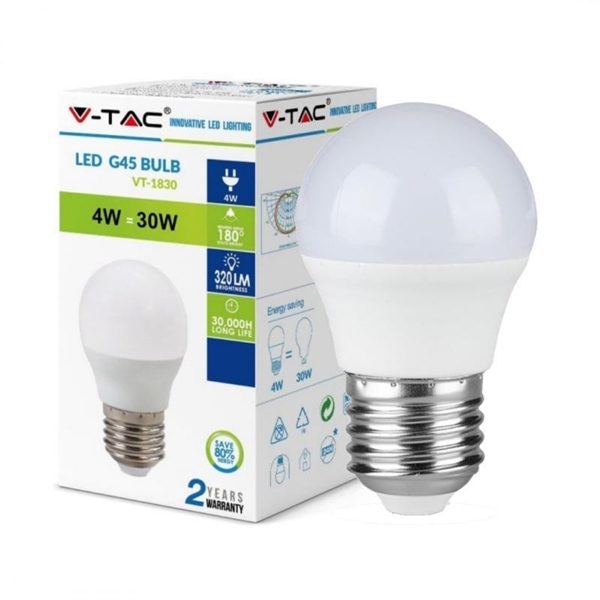 LAMPADINE LED SPERA 4W E27 G45 6000K WHITE