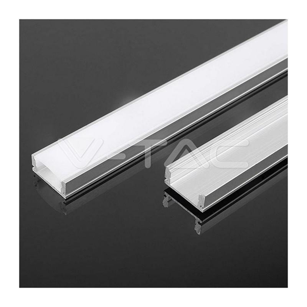PROFILO ALLUMINIO COVER OPACA MT.2 17,4 X 7MM - 15,4 mm interno