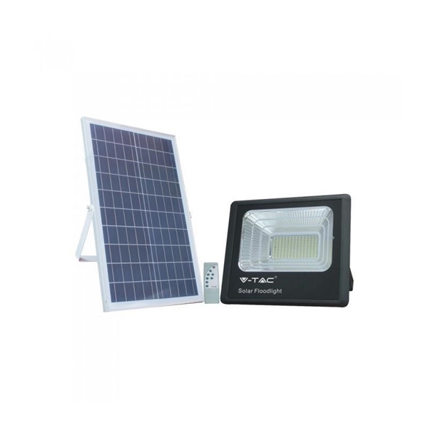 PROIET/SOLARE LED 4000K 800LM C/PAN. 35W C/TELEC+CREPUSC.IP65