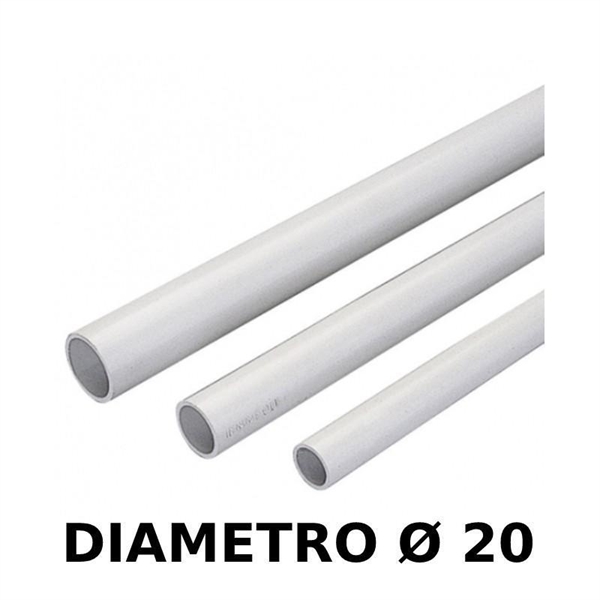 TUBO RIGIDO X CAVI D.20 MT.3 GRIGIO