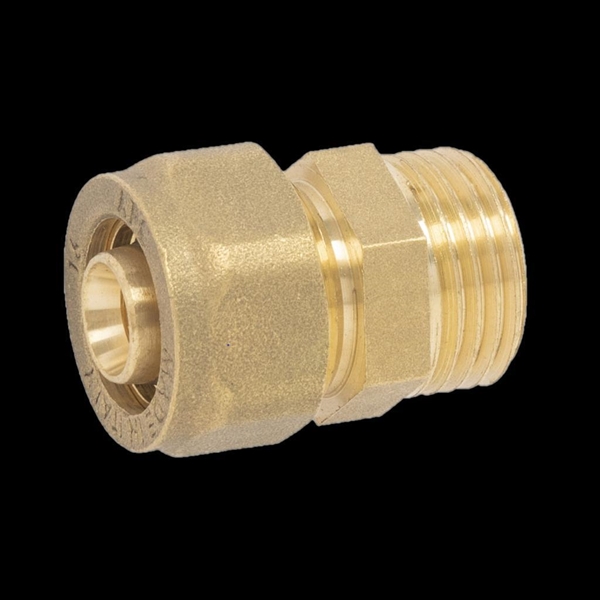 RACCORDO MASCHIO 16X1/2 X MULTISTRATO INSERTO FISSO GIALLO