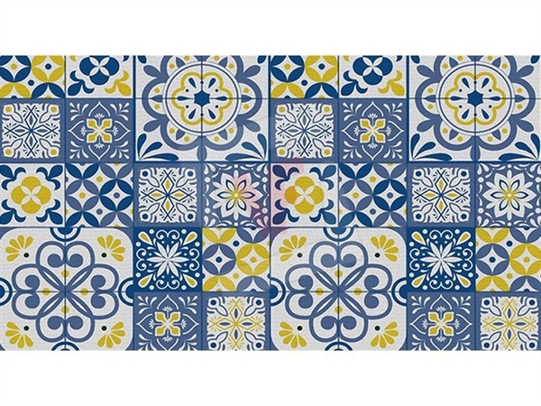 TAPPETO MULTIUSO IN PVC 'TERRAMAT' 1103-2 cm.60 H gia/azzur