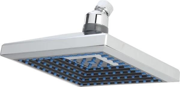 SOFFIONE DOCCIA QUADRO ABS CROMATO 18CM