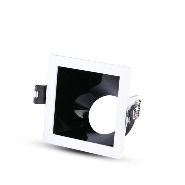 PORTAFARETTO GU10 QUADRO BIANCO INTERNO NERO INCLINATO