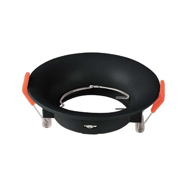 PORTAFARETTO GU10 TONDO NERO POLICARBONATO DF80