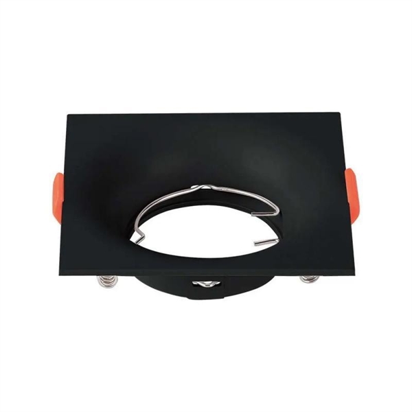 PORTAFARETTO GU10 QUADRO NERO POLICARBONATO DF80