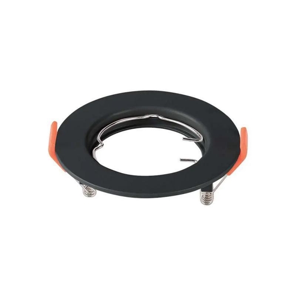 PORTAFARETTO GU10 TONDO NERO POLICARBONATO DF63 PZ.1