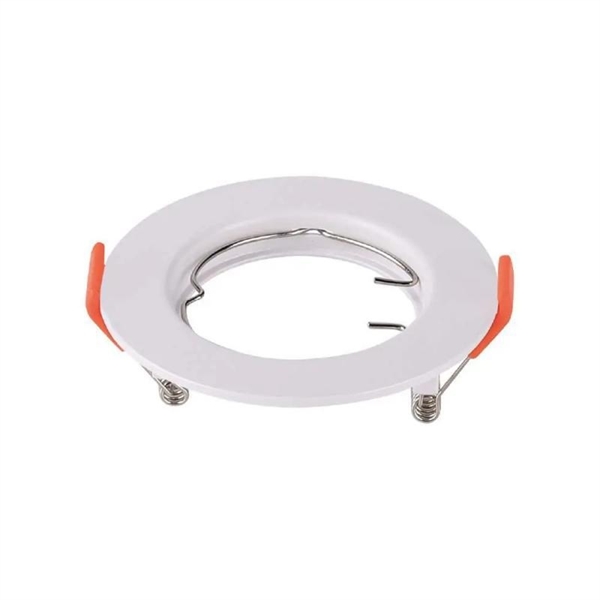 PORTAFARETTO GU10 TONDO BIANCO POLICARBONATO DF63 PZ.1