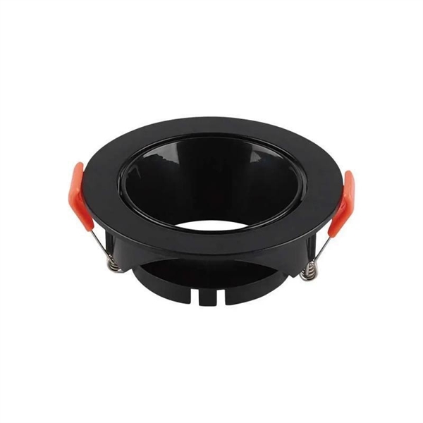 PORTAFARETTO GU10 TONDO NERO POLICARBONATO DF72 profondo 40mm