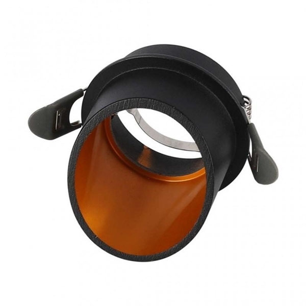 PORTAFARETTO GU10 TONDO NERO DF61 profondo 68x72