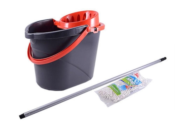 SECCHIO STRIZZA MOP+MOP+MANICO ECOCLEAN