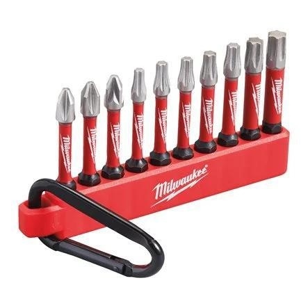 SET BIT AVVITATURA SHOCKWAVE + MOSCHETTONE - 10pz inserti lunghi