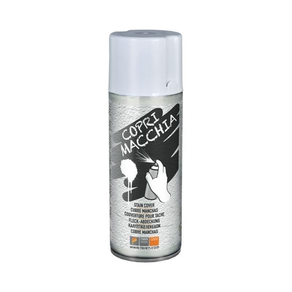 COPRIMACCHIA SPRAY BIANCO ML.400 fondo acrilico FAREN stain cove