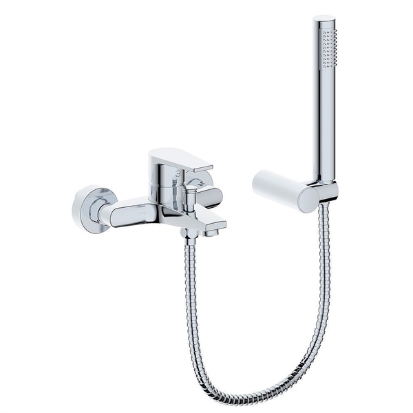 MISCELATORE TIMELESS VASCA ESTERNO COMPLETO DI DOCCIA CROMO