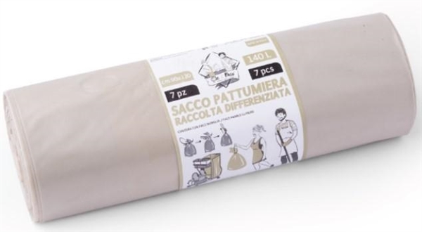SACCHI X PATTUMIERA 90X120 PZ.7 80MI.TRASPAR.