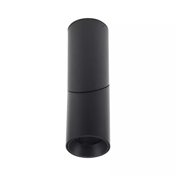 PORTAFARETTO LED CILINDRICO GU10 TONDO NERO D 197X59.5MM