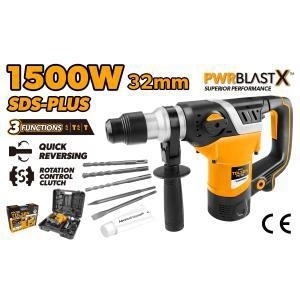 MARTELLO DEMOLIT/PERFOR.sds 1500W 5,5J CON 2 SCALP+3PUNTE TOLSEN