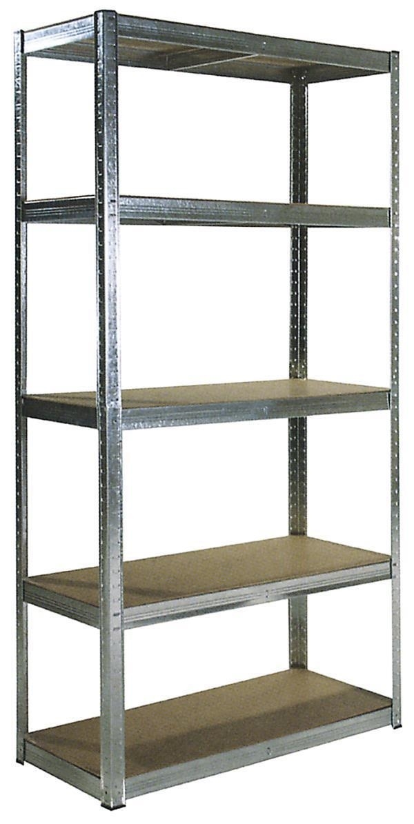 SCAFFALE ACCIAIO 5 RIPIANI IN MDF 90X45X200h
