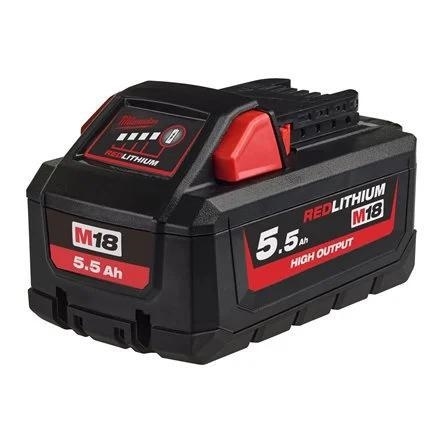 BATTERIA M18 B5.5  18V - 5,5 Ah High Output Lithium - Milwaukee