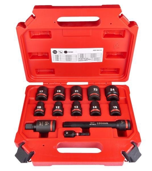 SET BUSSOLE A MACCHINA 1/2 - 11pz - corte - Milwaukee
