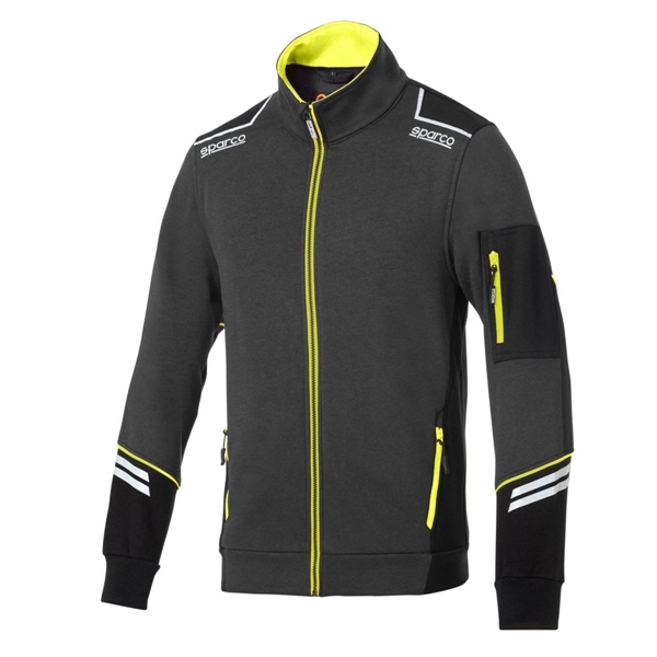 FELPA S/CAPPUCCIO SPARCO GRIGIA/GIALLO M