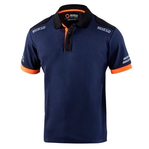 POLO TECH SPARCO BLU/ARANCIO S