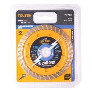 DISCHI DIAMANTATO TURBO UNIVERSALE 115X22,2 EN13236 TOLSEN