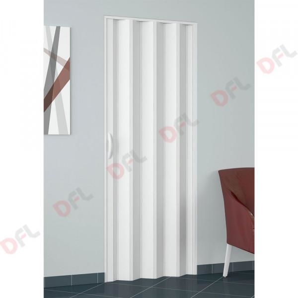PORTA A SOFFIETTO 80X210 SP.9MM BIANCO + MAN.ABS + MAGNETE