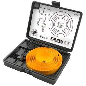 SET 8PZ FRESE A TAZZA BI-METALLO DA 64-76-89-102-127 TOLSEN
