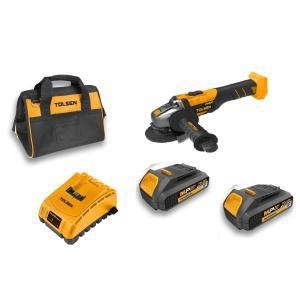 KIT5 SMERIGLIATRICE BRUSHLESS 2BAT 2,0+CARICAB.20V MP20 TOLSEN