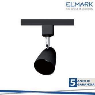 PROIETTORE APPLIQUE MONOFASE SKY GU10 NERO ovale per binario