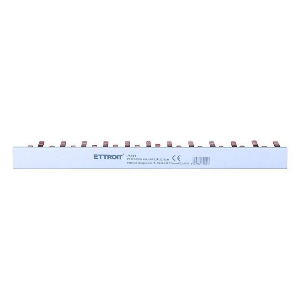 PETTINE DI COLLEGAMENTO 1PN 40A/24P 12 MODULI 22.5cm