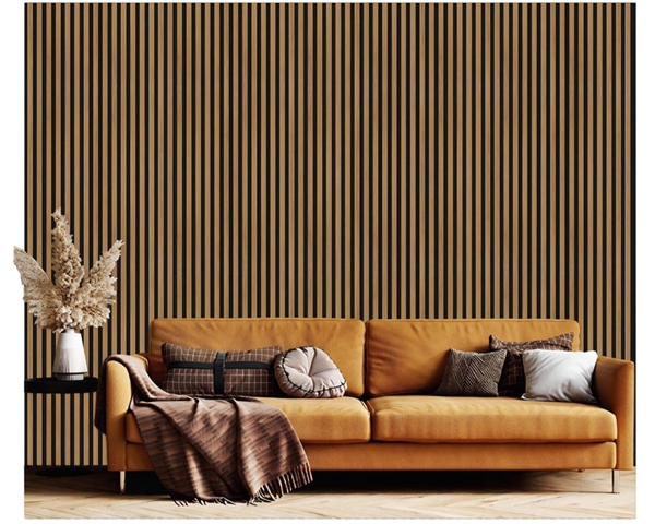 Pannello Acustico in MDF 30x290x2,1cm Teak 3139