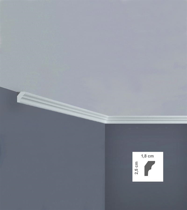 CORNICE POLISTIROLO ESTRUSO I725 2,5X1,8 ML.2 ITALSTYL Bovelacci