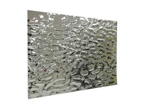 Pannello WPVC SPECULARE 122×290cm ACCIAIO ONDULATO Lucido 2403