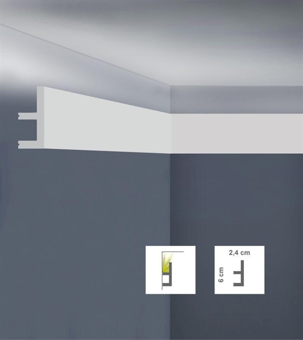 CORNICE POLIMERO ESTRUSO L6024 2,4X6 ML.2 Luxstyl Bovelacci