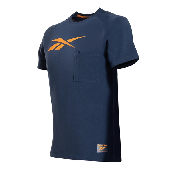 T-SHIRT REEBOK KNNITTET NAVY BLU TG.L
