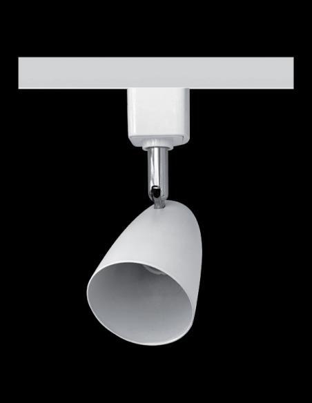 PROIETTORE GU10 BIANCO ovale per binario 2 line ELMARK