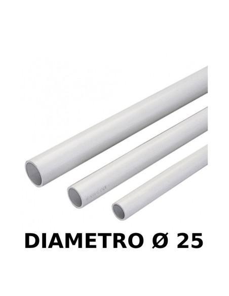 TUBO RIGIDO PVC X CAVI D.25 MT.3 GRIGIO
