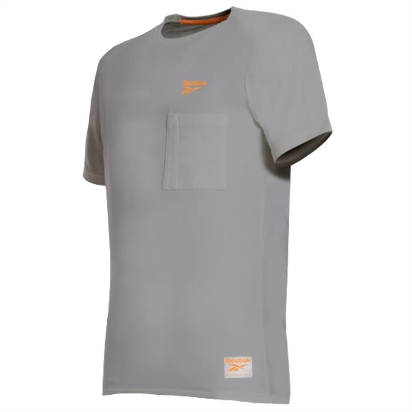 T-SHIRT LOCKUP GREY 93% COTONE REEBOK TG.L